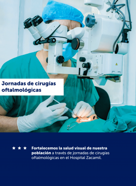 Jornadas de cirugías oftalmológicas